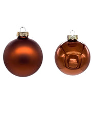Pallina Albero Di Natale In Vetro Marrone 8cm