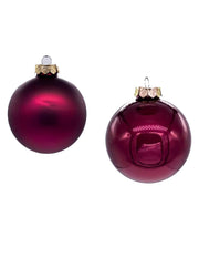 Pallina Albero Di Natale In Vetro Magenta 8cm
