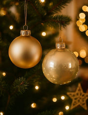 Pallina Albero Di Natale In Vetro Perla 8cm