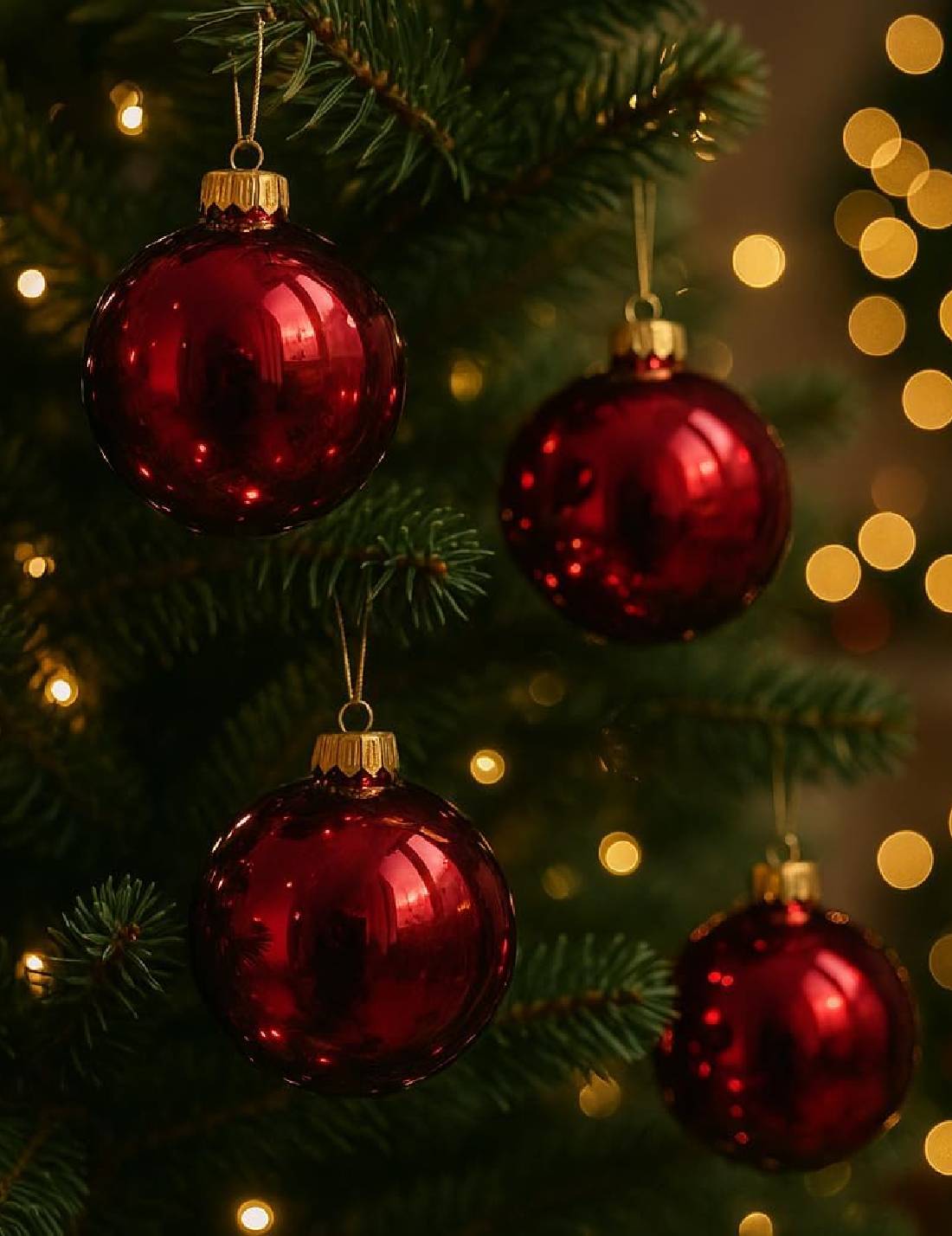 Pallina Albero Di Natale In Vetro Bordeaux 8cm