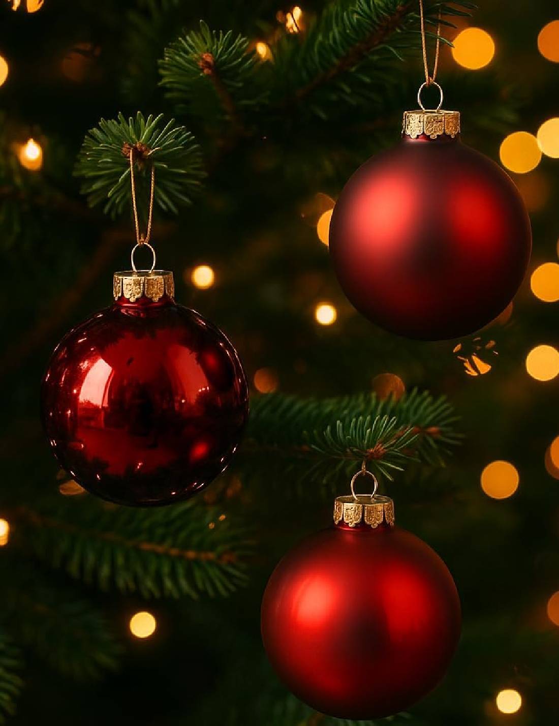Pallina Albero Di Natale In Vetro Rossa 8cm