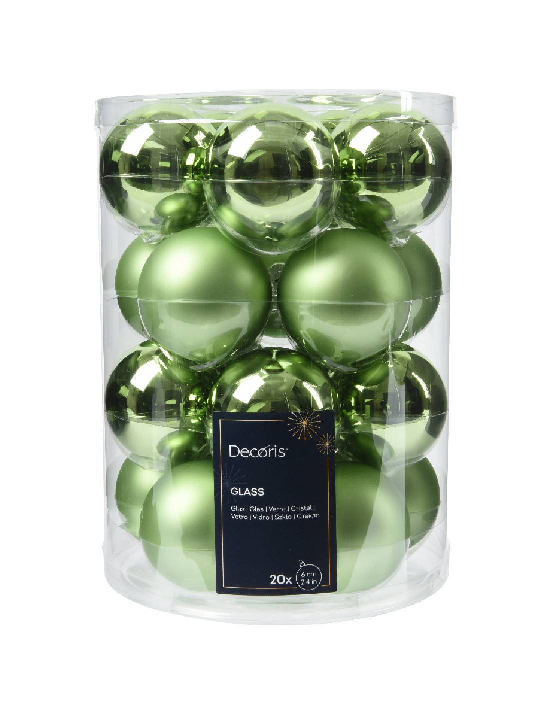 Pallina Albero Di Natale In Vetro The Verde 6cm Prodotto Assortito