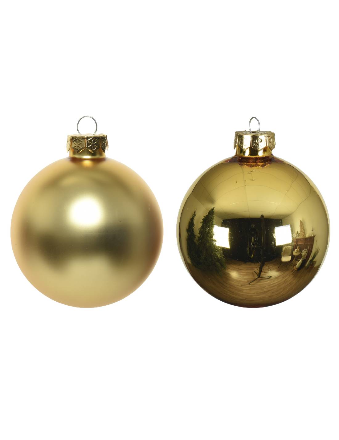 Pallina Albero Di Natale In Vetro Oro 10cm