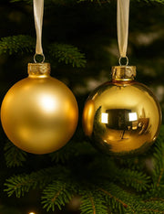 Pallina Albero Di Natale In Vetro Oro 10cm