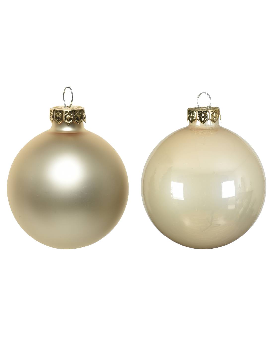 Pallina Albero Di Natale In Vetro Perla 10cm