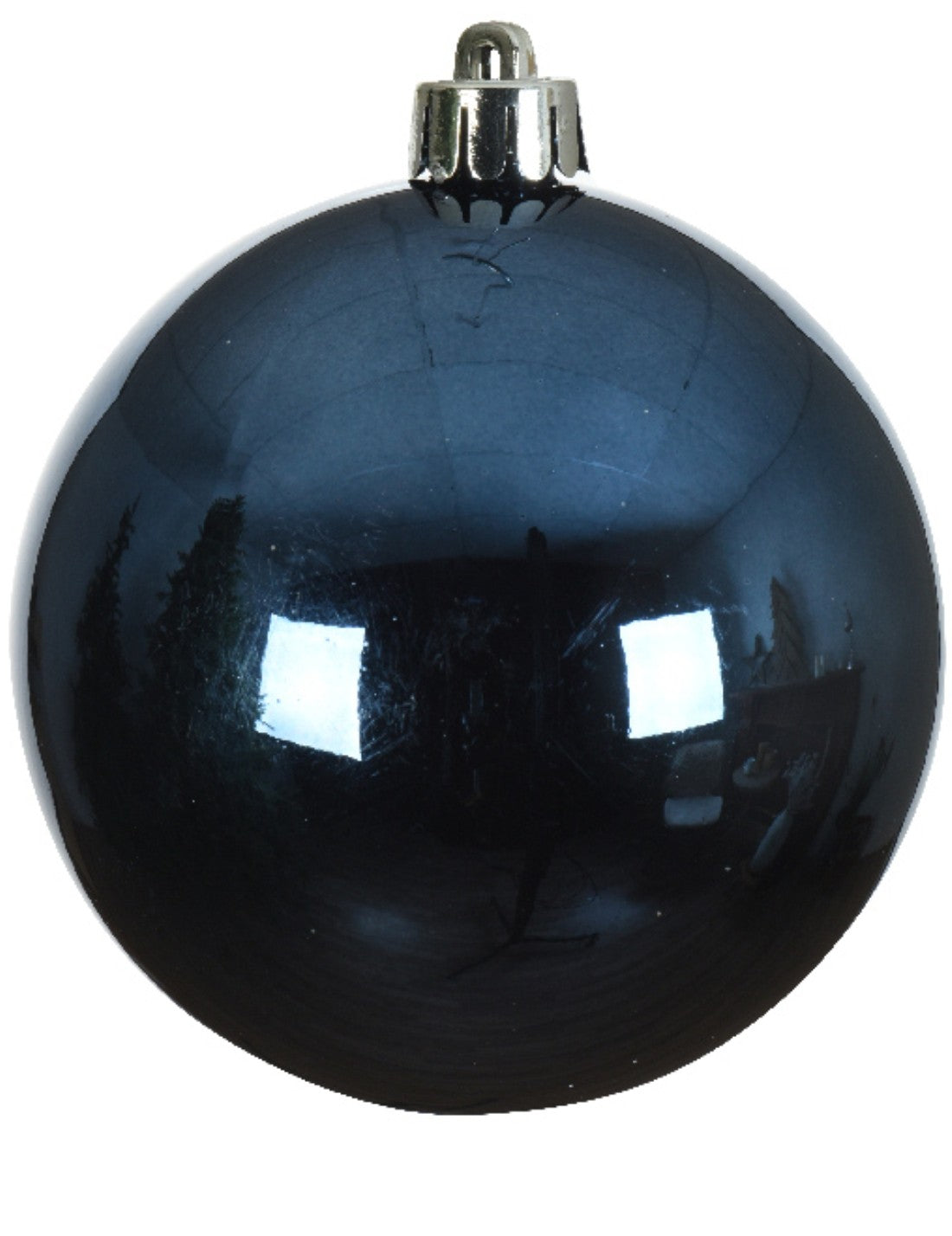 Pallina Albero Di Natale In Vetro Blu 10cm