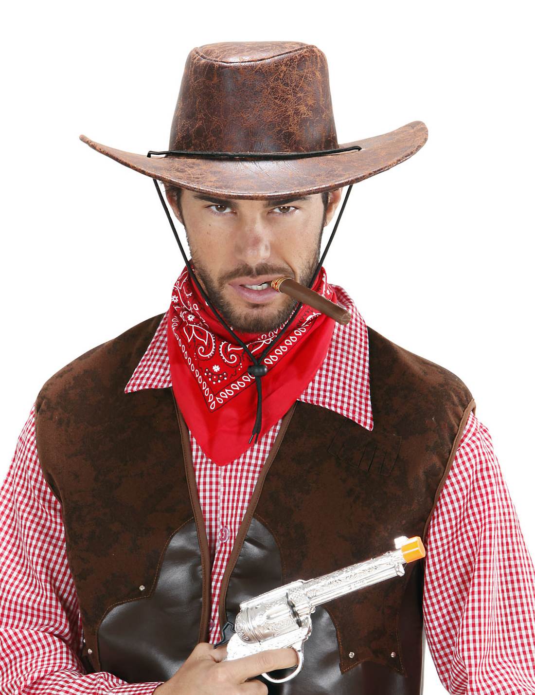 Cappello Di Carnevale In Similpelle Da Cowboy