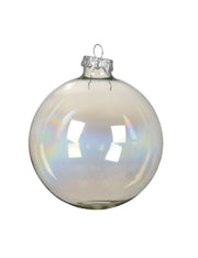 Pallina Albero Di Natale In Vetro Iridescente 10cm