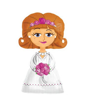 Palloncino Metalfoil Sposa Sagomata 50" 125cm