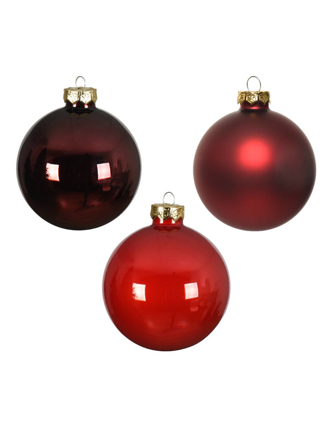 Pallina Albero Di Natale In Vetro Rosso 6cm Prodotto Assortito