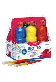 Giotto Confezione Tempera Acrilica 500ml Colori Assortiti 6Pz.