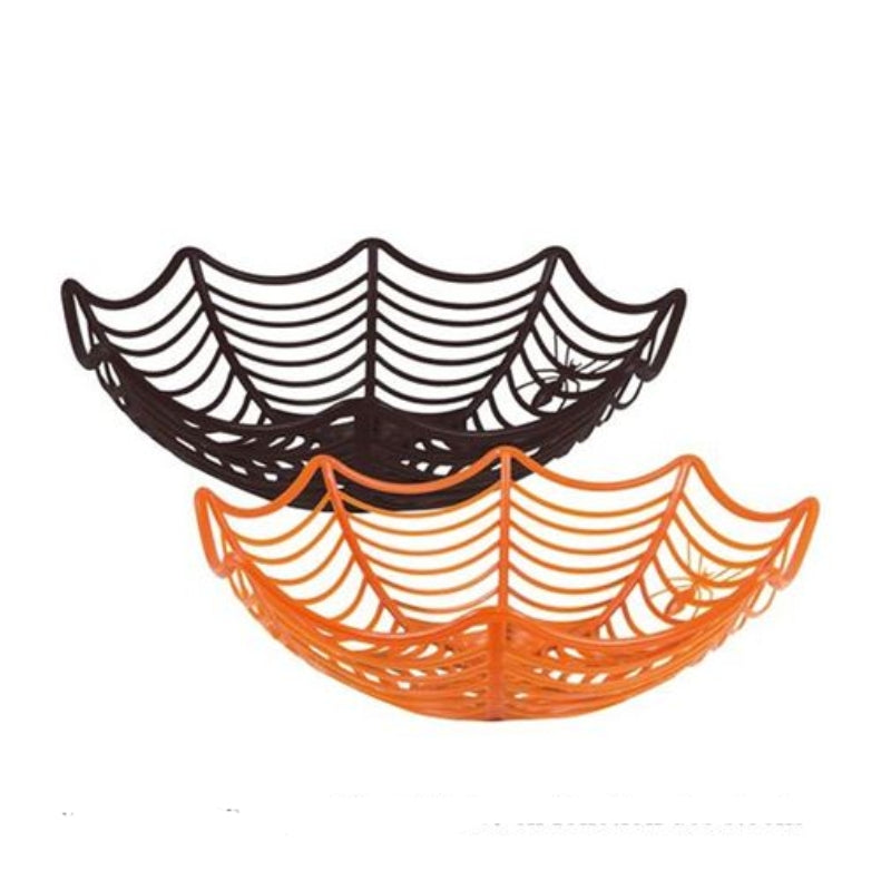 Decorazione Cestino Ragnatela Per Caramelle Halloween Colori Assortiti