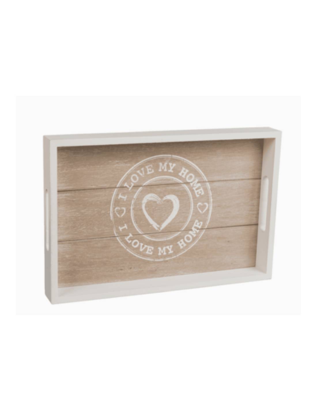 Set 2 Vassoi "I Love My Home" In Legno