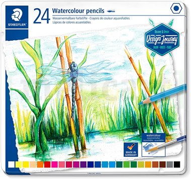 Staedtler Pastelli Acquerellabili Design Journey Scatola Metallica 24pz.