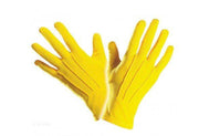 Guanti Gialli Corti Cotone Carnevale 25cm