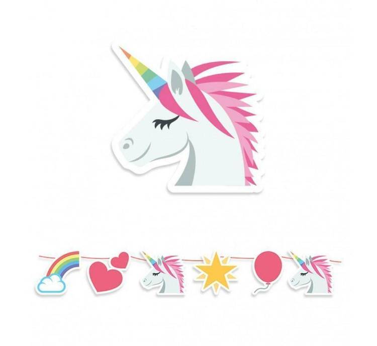 Festone Maxi Sagoma Unicorno 6mt