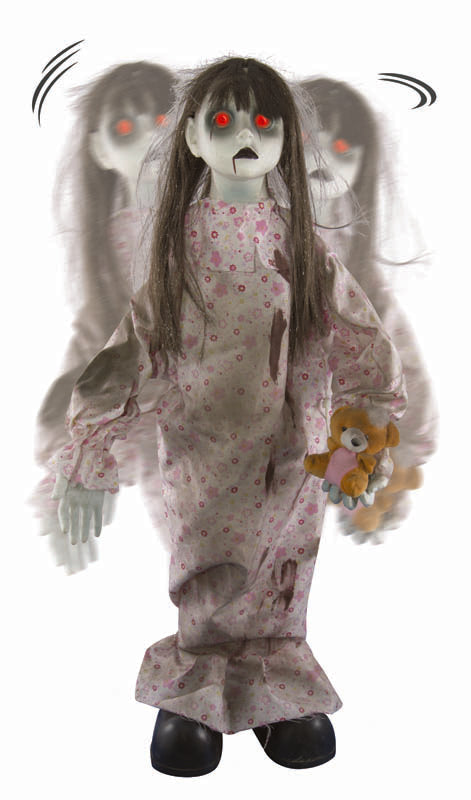 Bambola Diabolica Animata Con Suono E Movimento 70cm Ornamenti Halloween