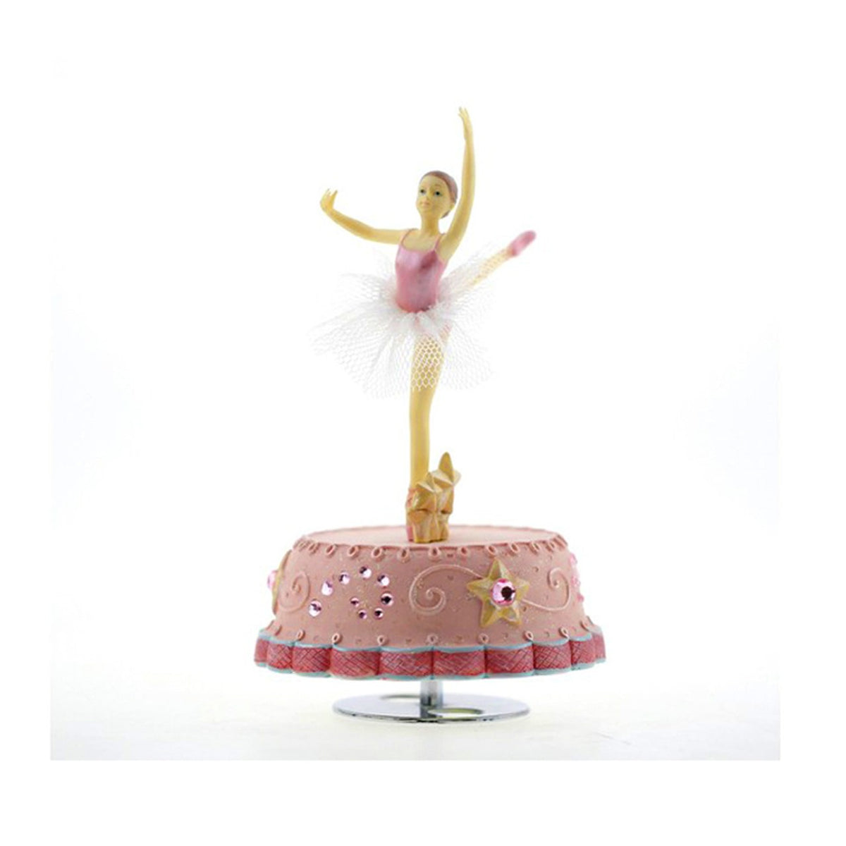 Carillon Ballerina Con Base Rosa