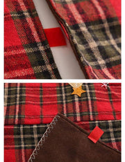 Copri Base Albero Di Natale Tartan Renna 105cm
