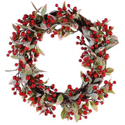 Addobbo Di Natale Ghirlanda Bacche Rosse 48cm