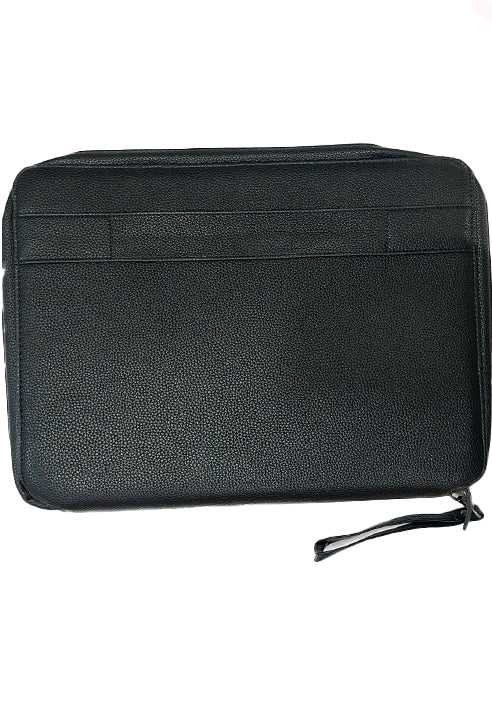 Portadocumenti Sottobraccio Professionale In Pelle Nero Chiusura Zip