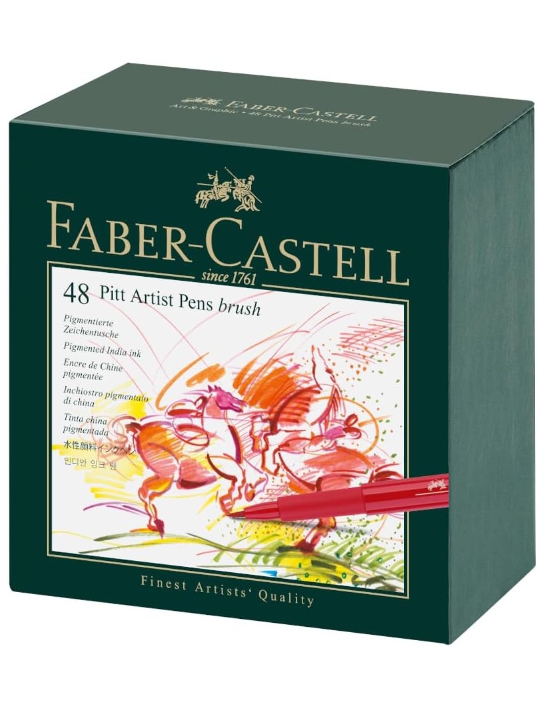 Faber Castell Pitt Artist Pen Brush Colori Accesi 48 Pezzi