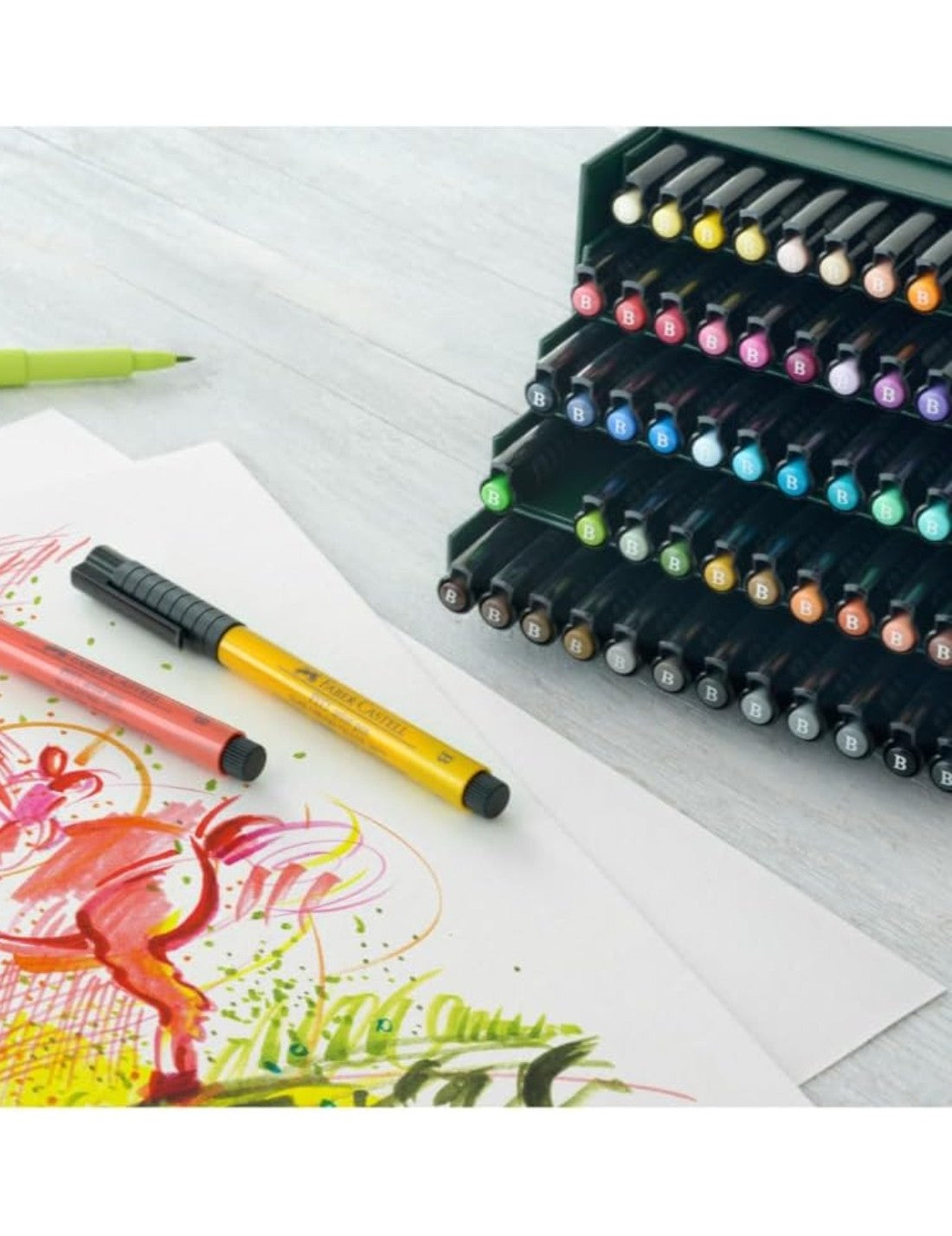Faber Castell Pitt Artist Pen Brush Colori Accesi 48 Pezzi