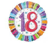 Palloncino Metalfoil Bianco 18 Anni Multicolor 18" 46cm