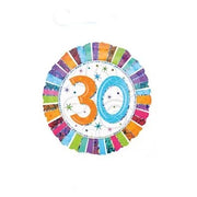 Palloncino Metalfoil Bianco30 Anni Multicolor 18" 46cm