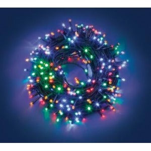 Serie Luci Natale 160 Led Multicolore Luce Calda 13,4Mt