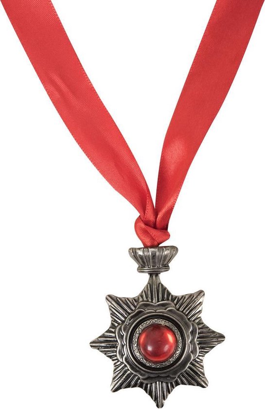 Collana Vampiro Con Medaglione Argento In Metallo Halloween