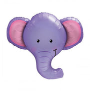 Palloncino Metalfoil Viola Testa Elefante Giungla Sorridente 39" 99cm