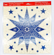 Adesivi Natalizi Stella Blu Vetrofanie