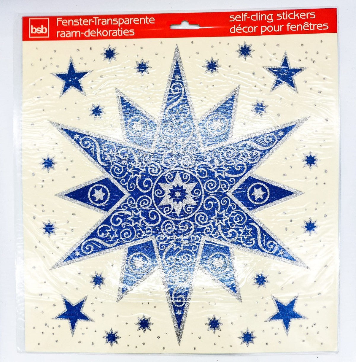 Adesivi Natalizi Stella Blu Vetrofanie
