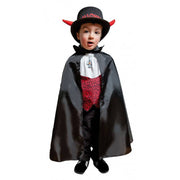 Mantello Nero 60cm Con Colletto Bambino Accessori Halloween