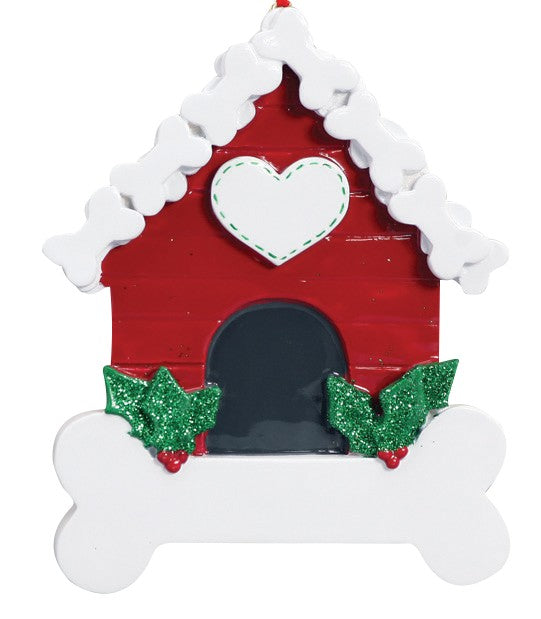 Addobbo Albero Di Natale Casetta Con Osso Personalizzabile