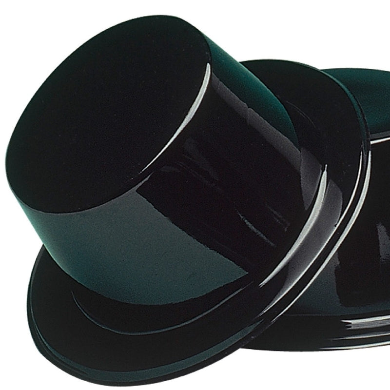 Cilindro Cappello Nero In Plastica Lucido