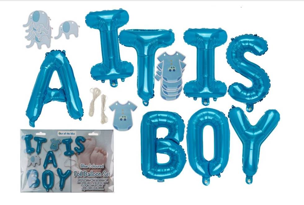Kit Palloncino Mylar "It's a Boy" 35cm
