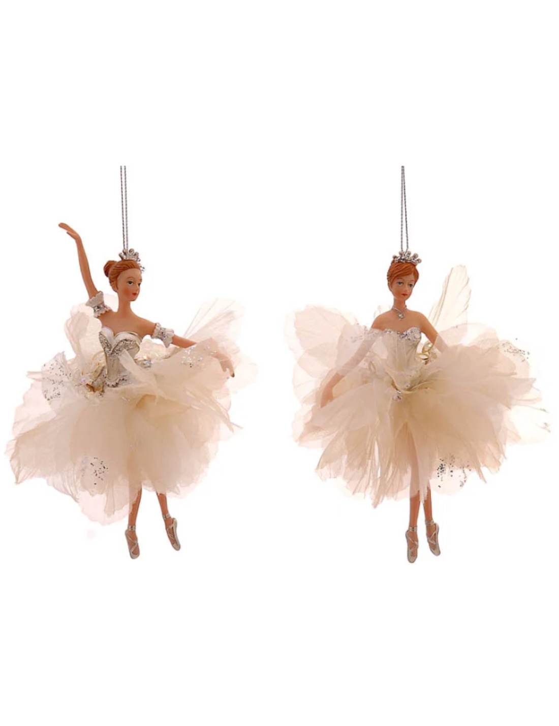 Ballerina In Poliresina Con Tutù Bianco 17cm