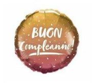 Palloncino Metalfoil Buon Compleanno Rosa Gold 18" 46cm