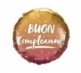 Palloncino Metalfoil Buon Compleanno Rosa Gold 18" 46cm