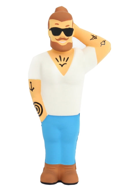 Squishy Antistress Uomo Tatuato Allungabile Morbido