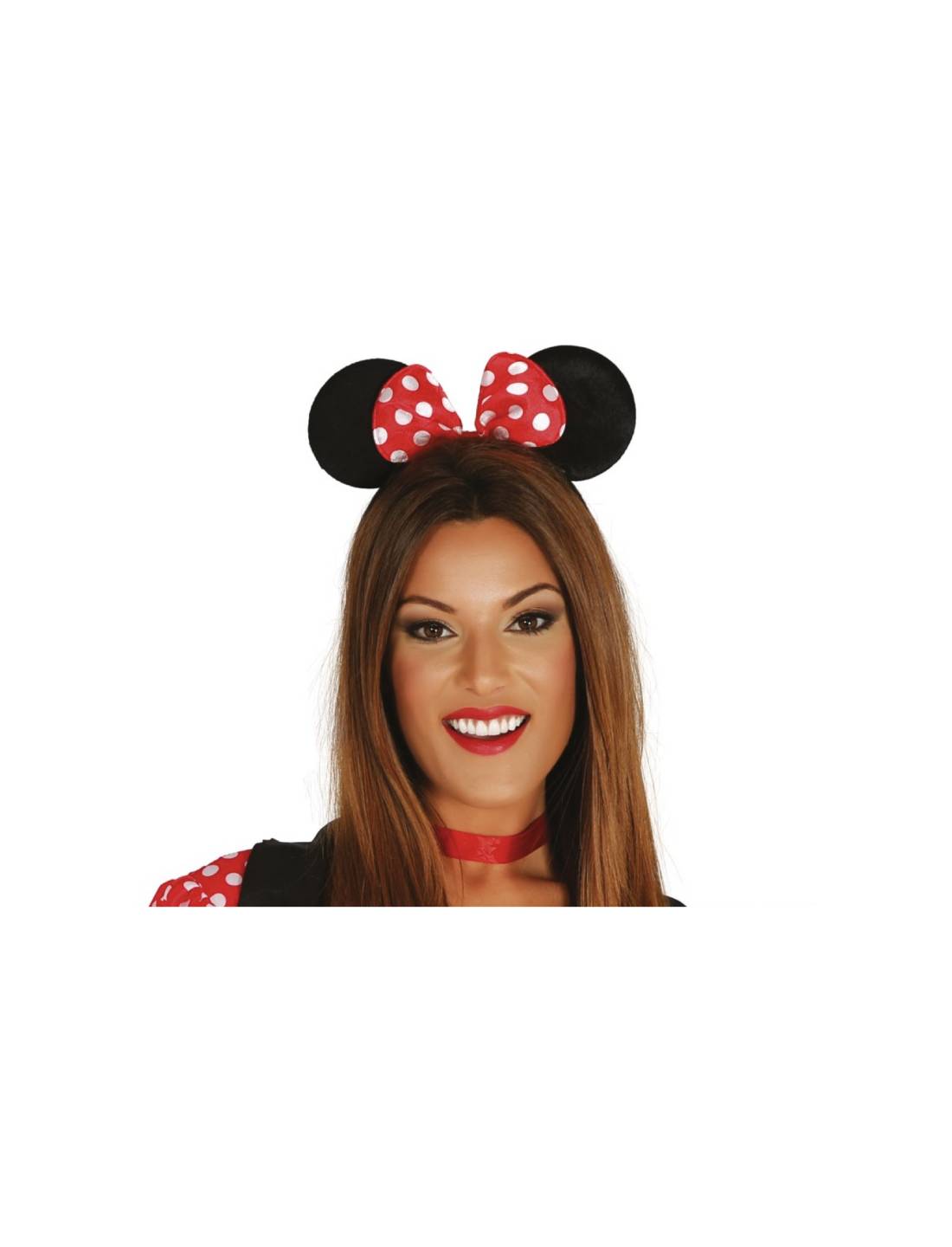 Frontino Orecchie Minnie Mouse Con Fiocco Accessori Halloween E Carnevale