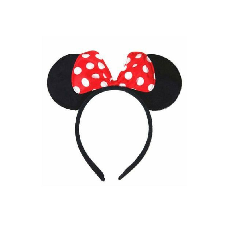 Frontino Orecchie Minnie Mouse Con Fiocco Accessori Halloween E Carnevale
