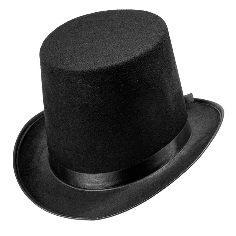 Maxi Cilindro Nero In Feltro 17cm Accessori Carnevale