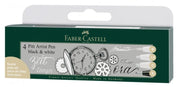 Pennarello Pitt Artist Bianco Faber-Castell Confezione 4 Punte
