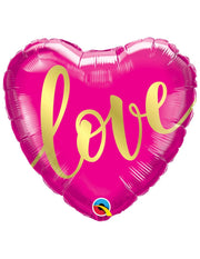 Palloncino Per Feste Cuore Rosa Love 18" 46cm Mylar