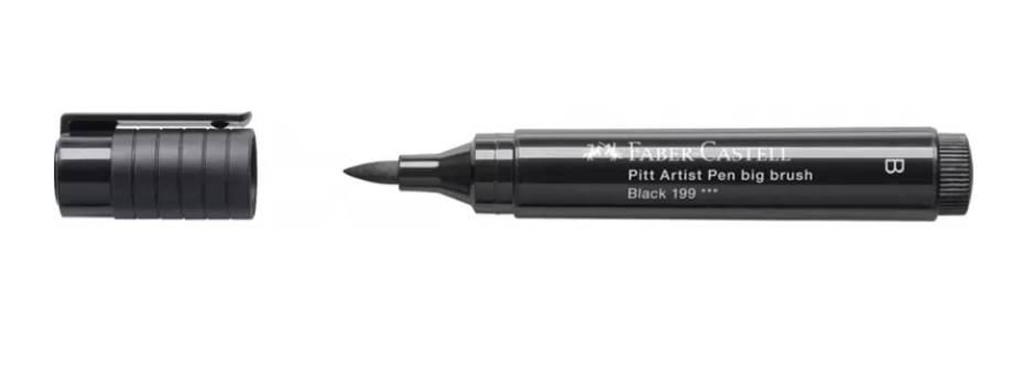 Pennarello Faber-Castell Pitt Artist Pen Big Brush India Ink Colore 199 Nero