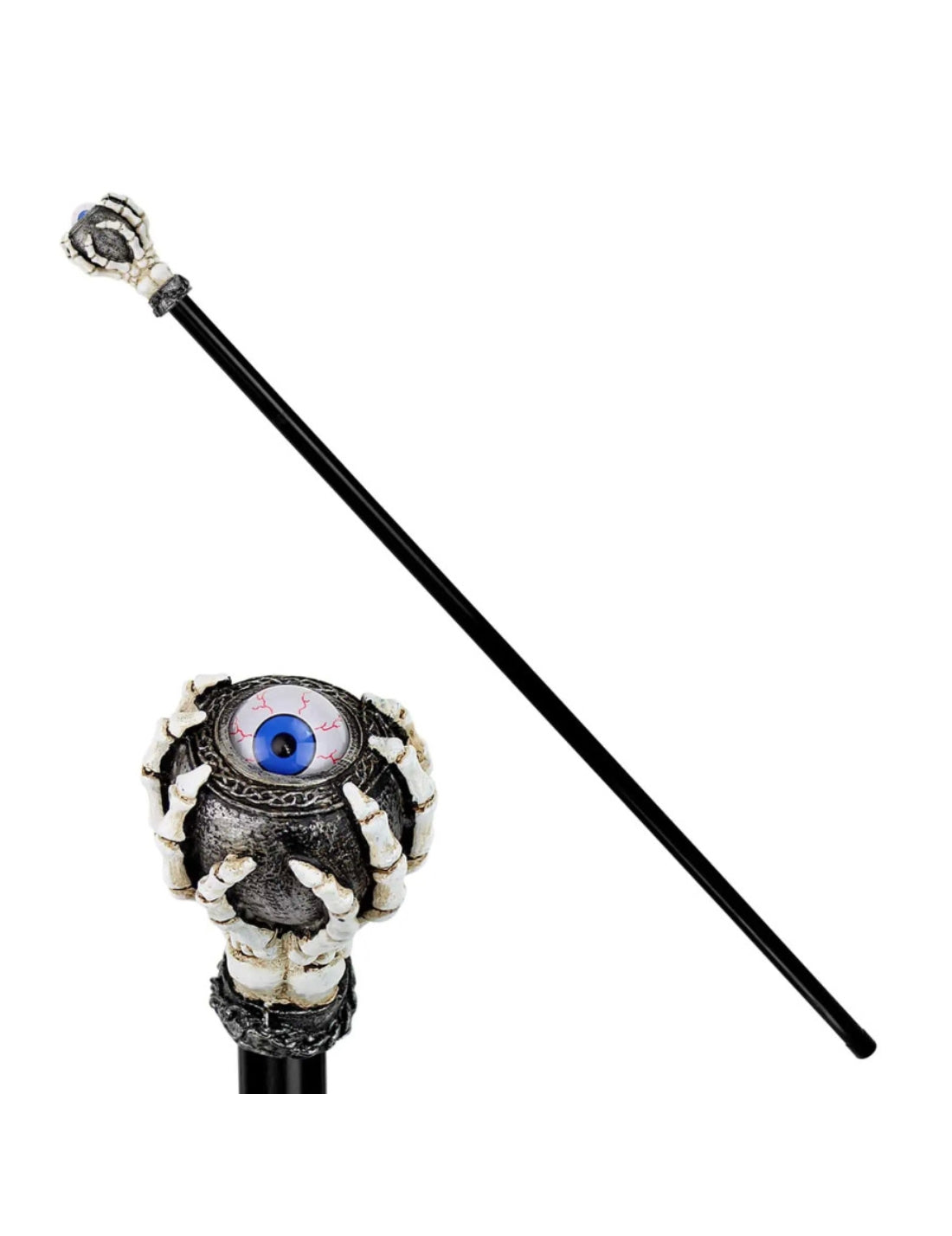 Accessorio Di Halloween Bastone Con Occhio Galleggiante 110cm