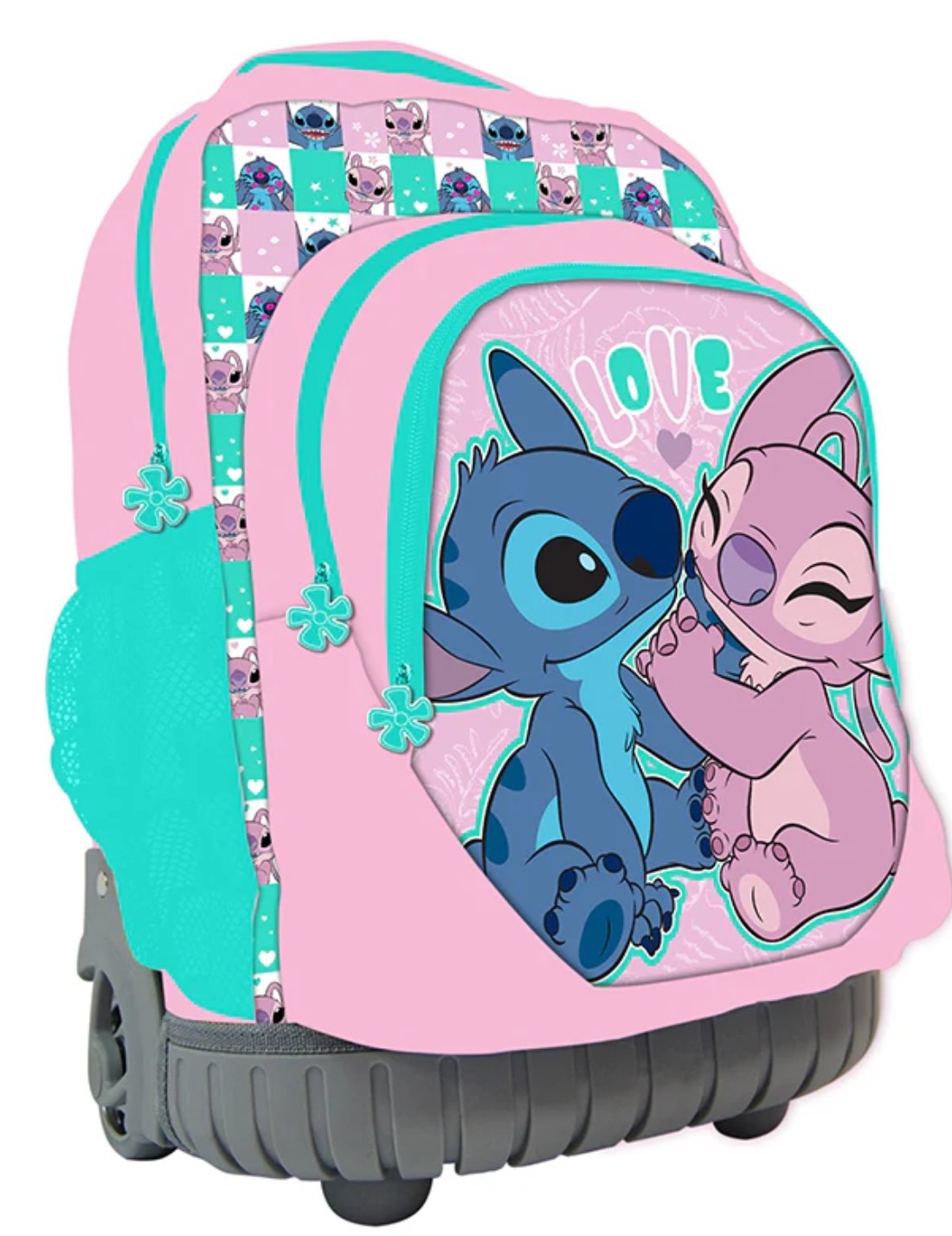 Zaino Big Trolley Disney Stitch E Angel Rosa